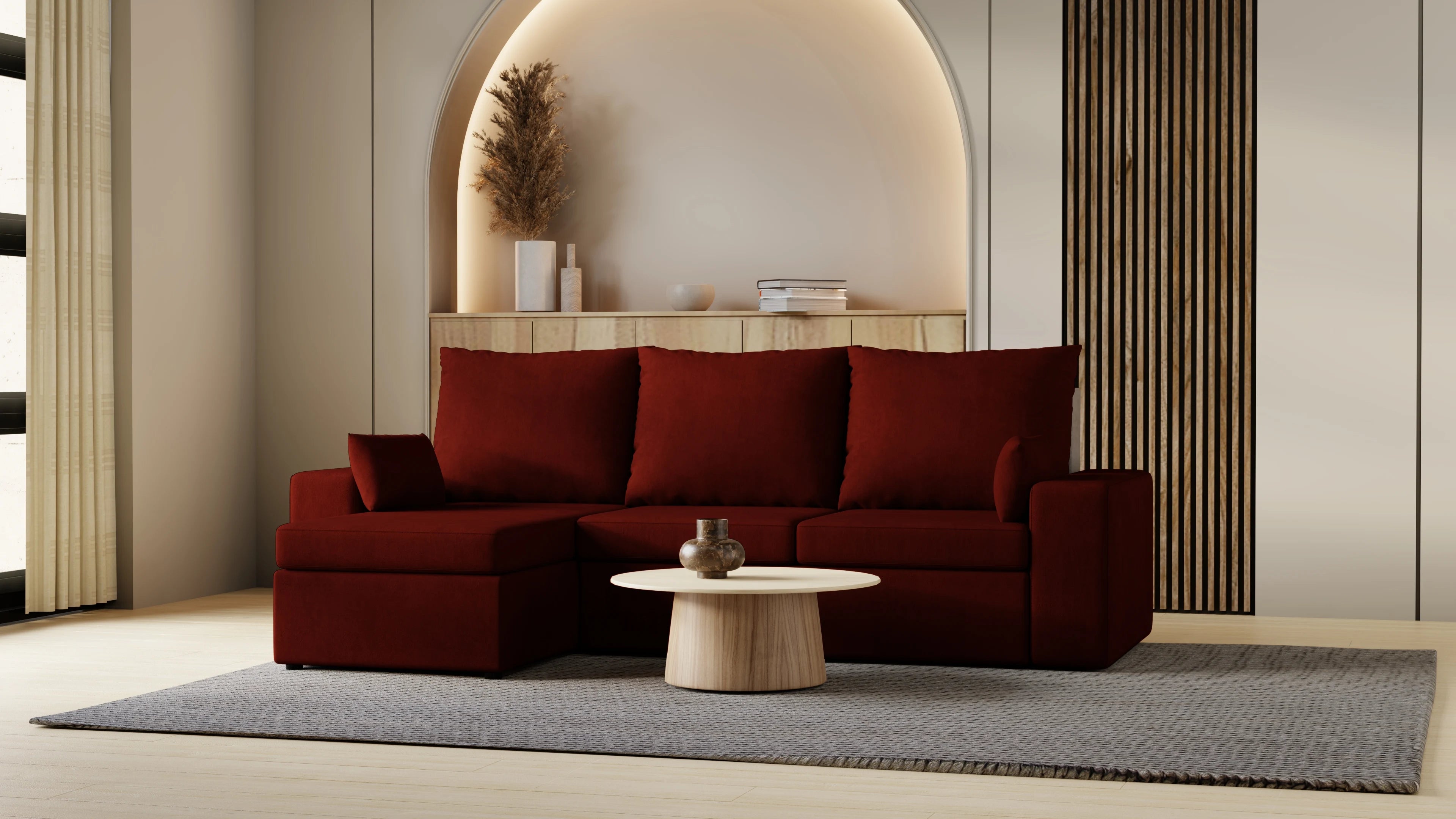 Kubo narożnik do salonu – rozkładany, z pojemnikiem