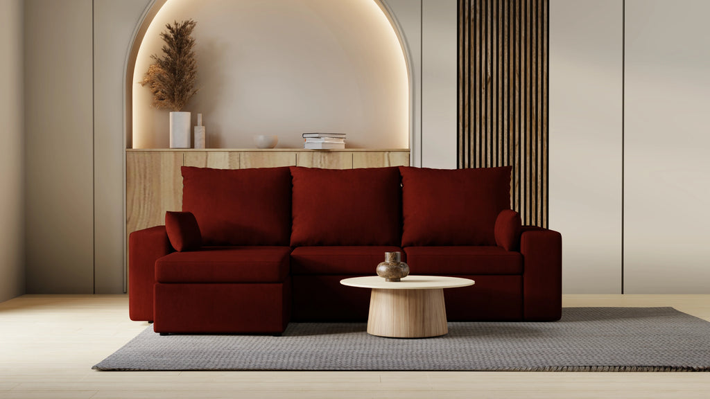 Kubo narożnik do salonu – rozkładany, z pojemnikiem