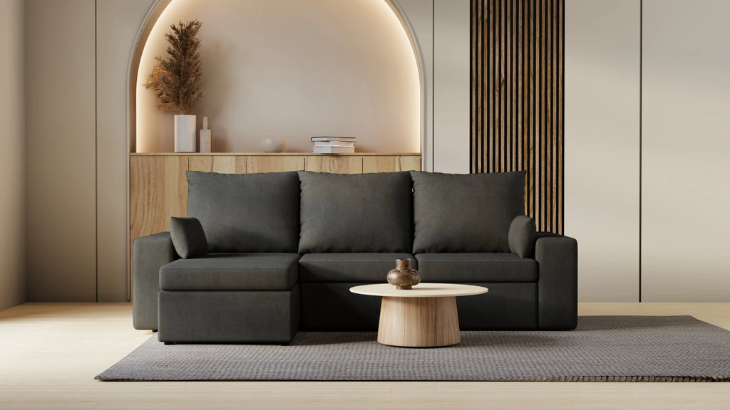 Kubo narożnik do salonu – rozkładany, z pojemnikiem