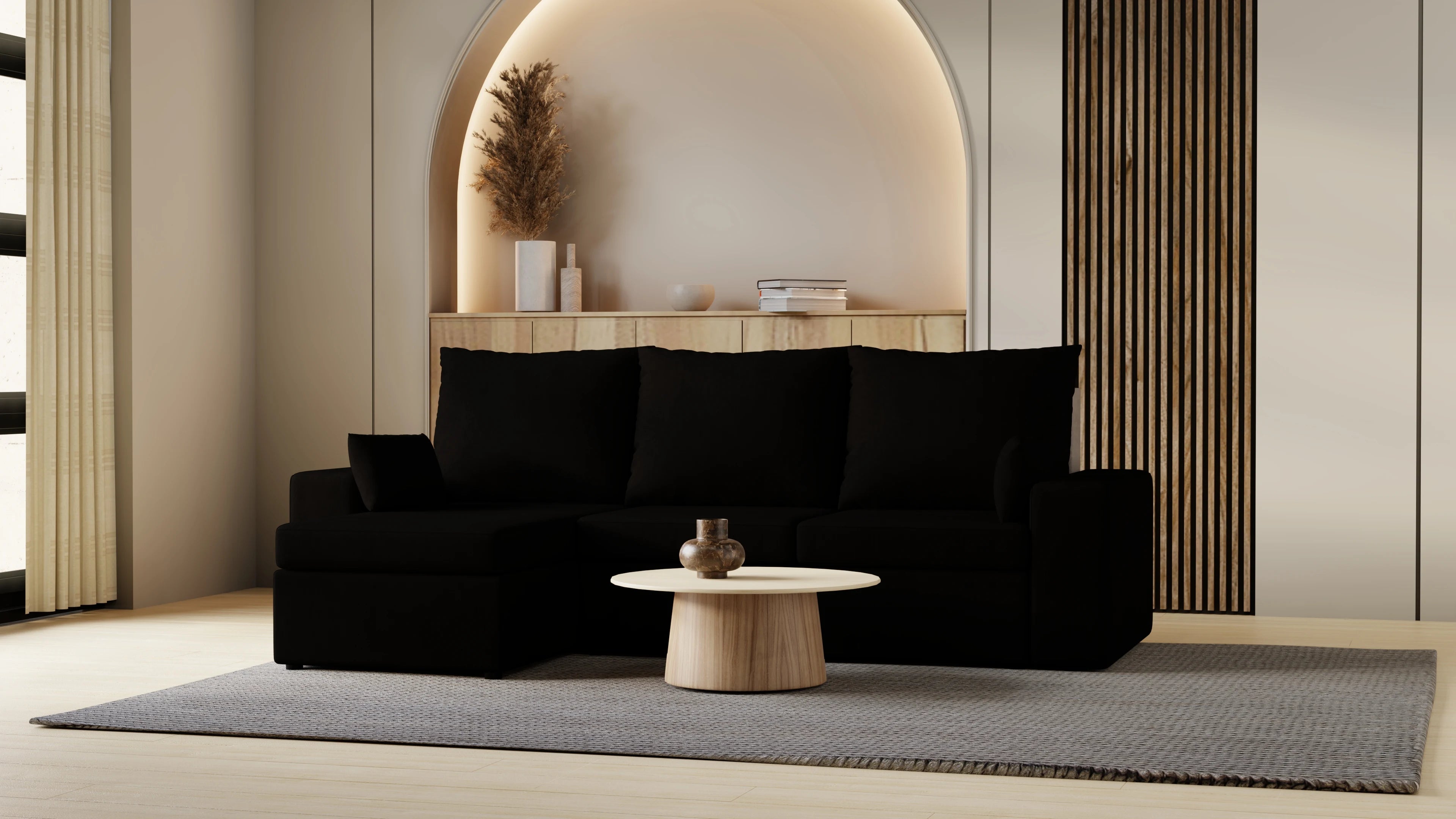 Kubo narożnik do salonu – rozkładany, z pojemnikiem