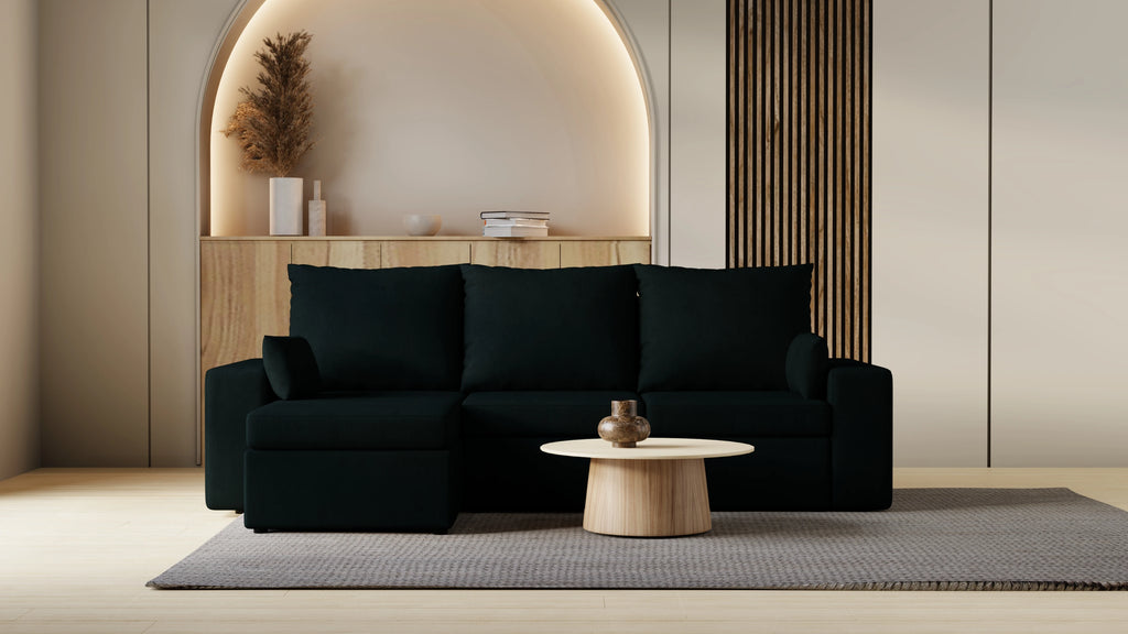 Kubo narożnik do salonu – rozkładany, z pojemnikiem