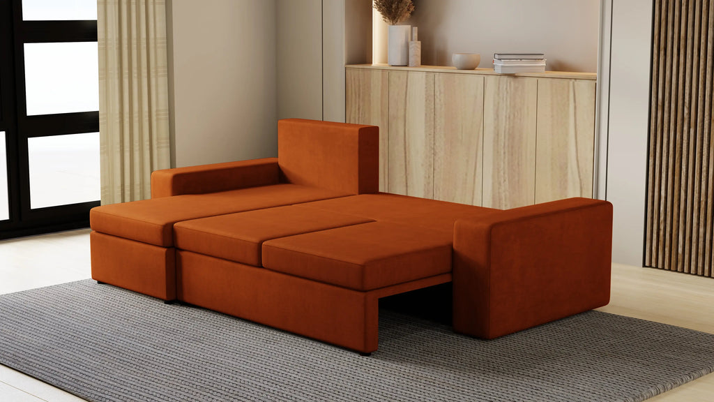 Kubo narożnik do salonu – rozkładany, z pojemnikiem