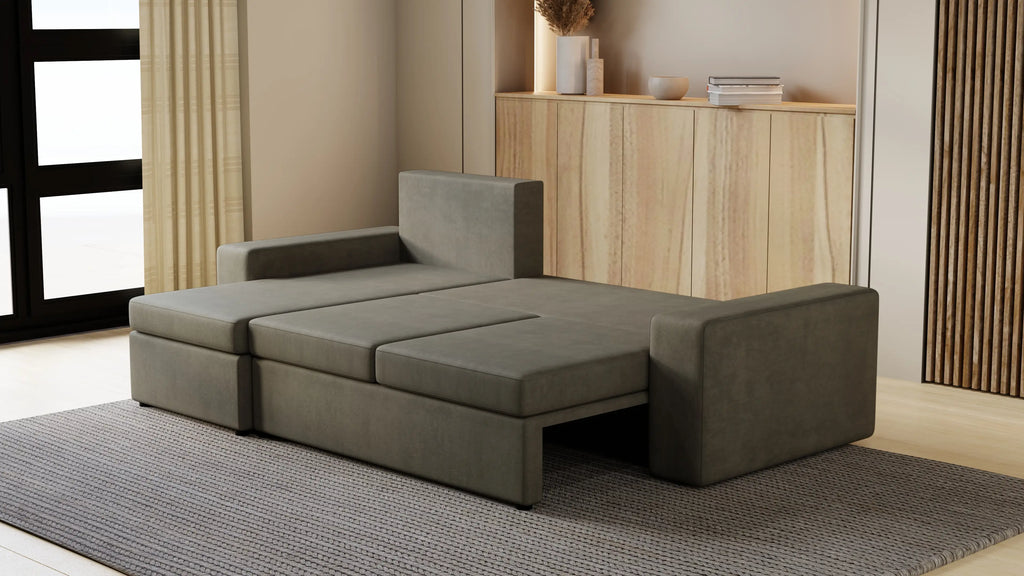 Kubo narożnik do salonu – rozkładany, z pojemnikiem