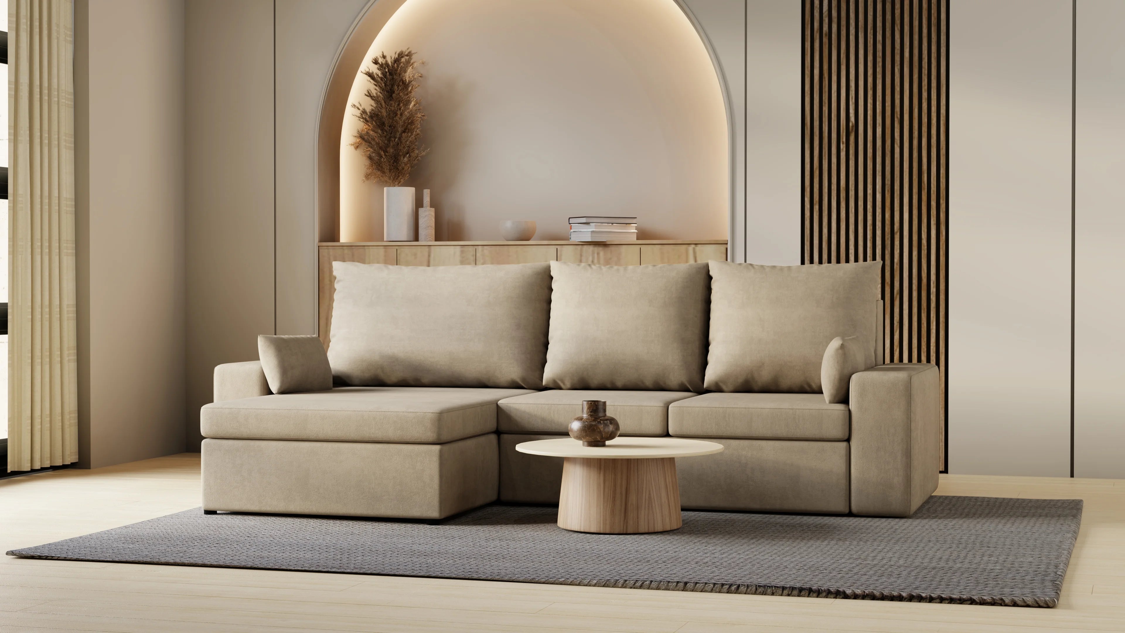 Kubo XL narożnik do salonu – rozkładany, z pojemnikiem