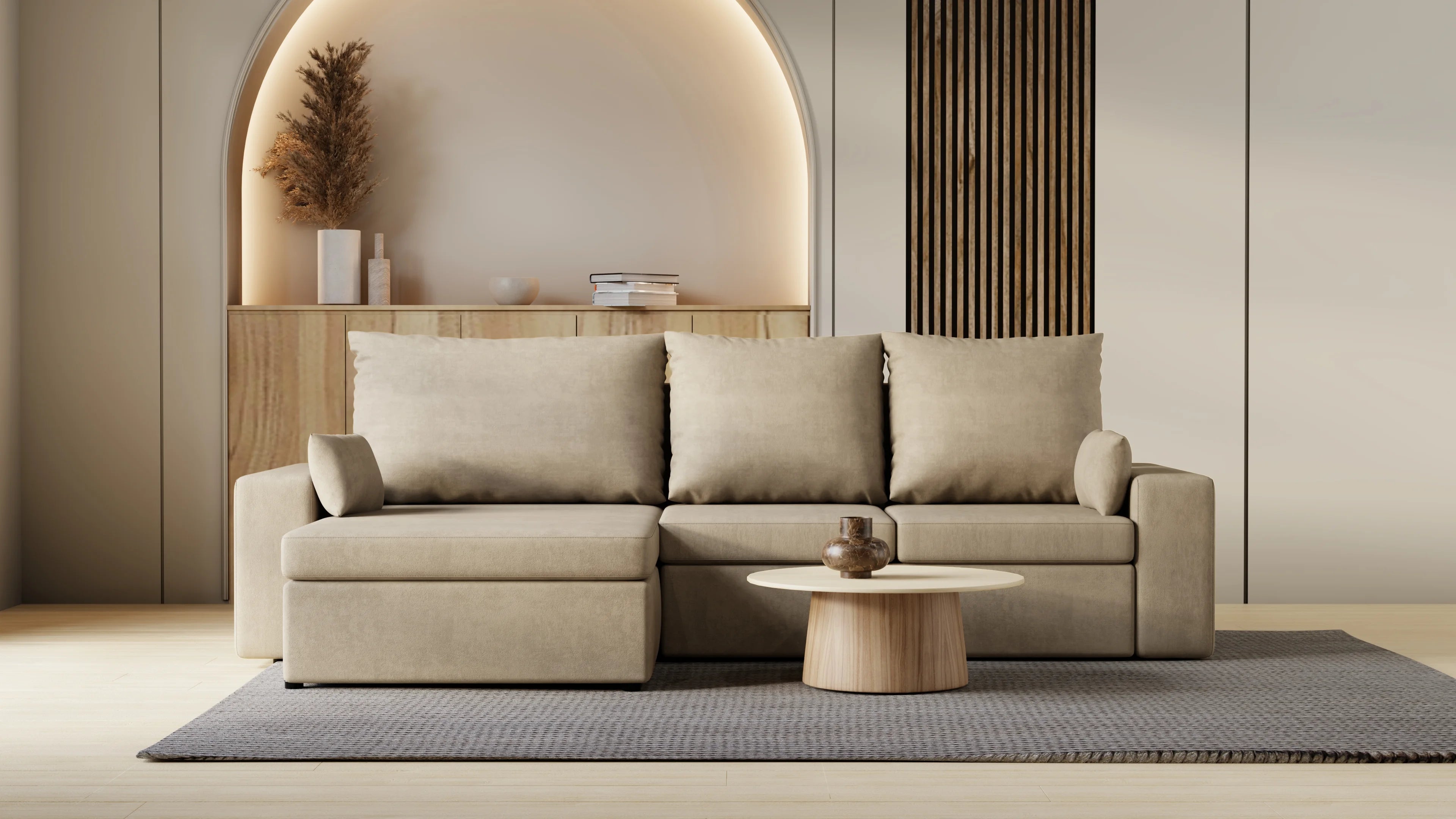 Kubo XL narożnik do salonu – rozkładany, z pojemnikiem