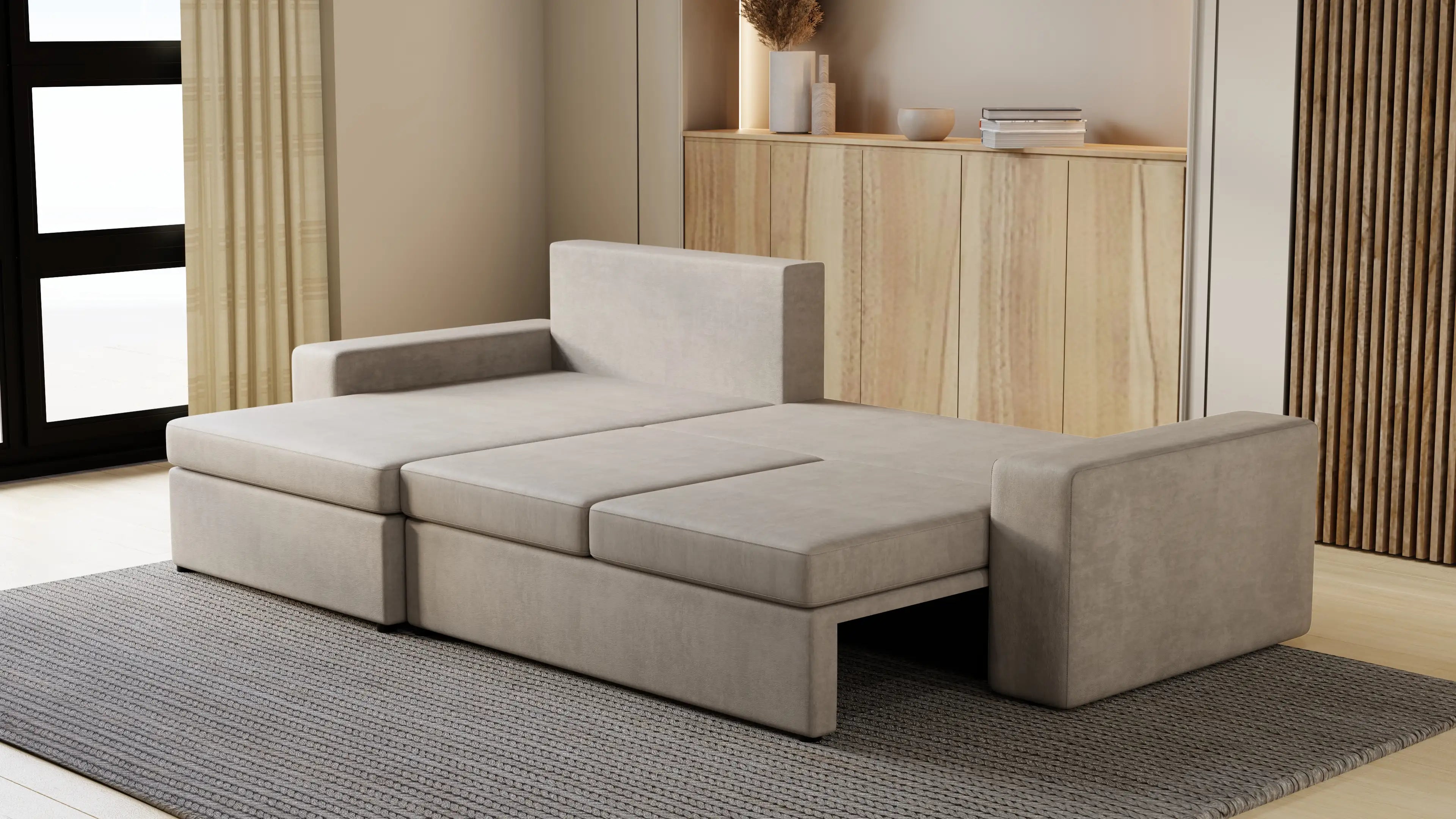 Kubo XL narożnik do salonu – rozkładany, z pojemnikiem