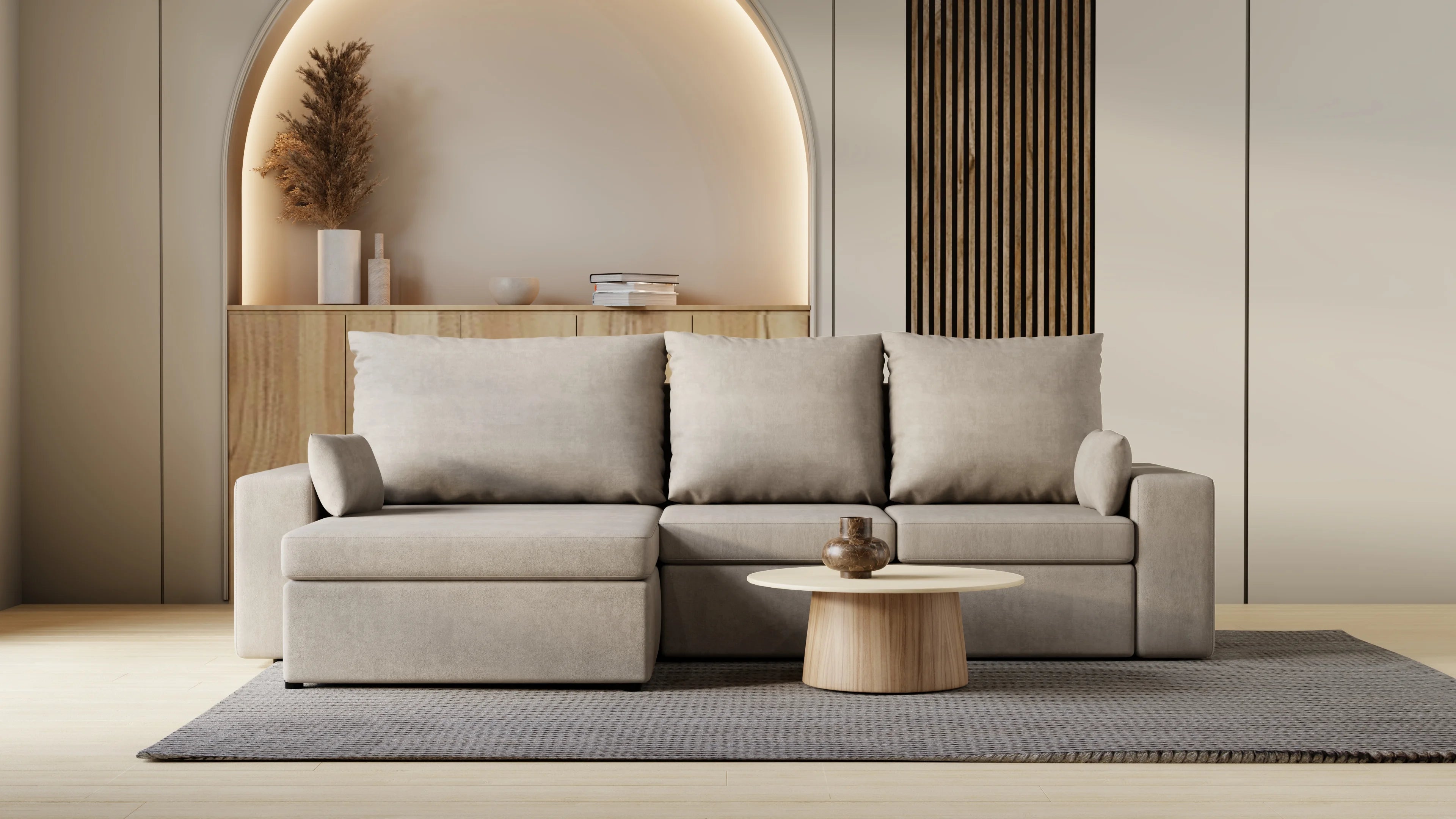 Kubo XL narożnik do salonu – rozkładany, z pojemnikiem