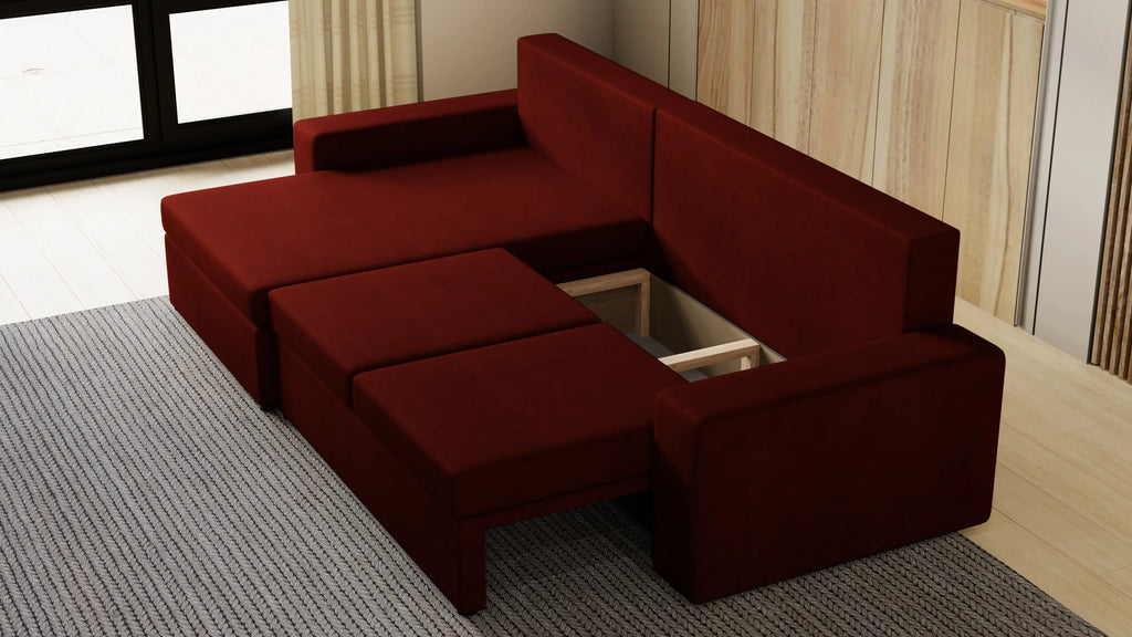 Kubo XL narożnik do salonu – rozkładany, z pojemnikiem