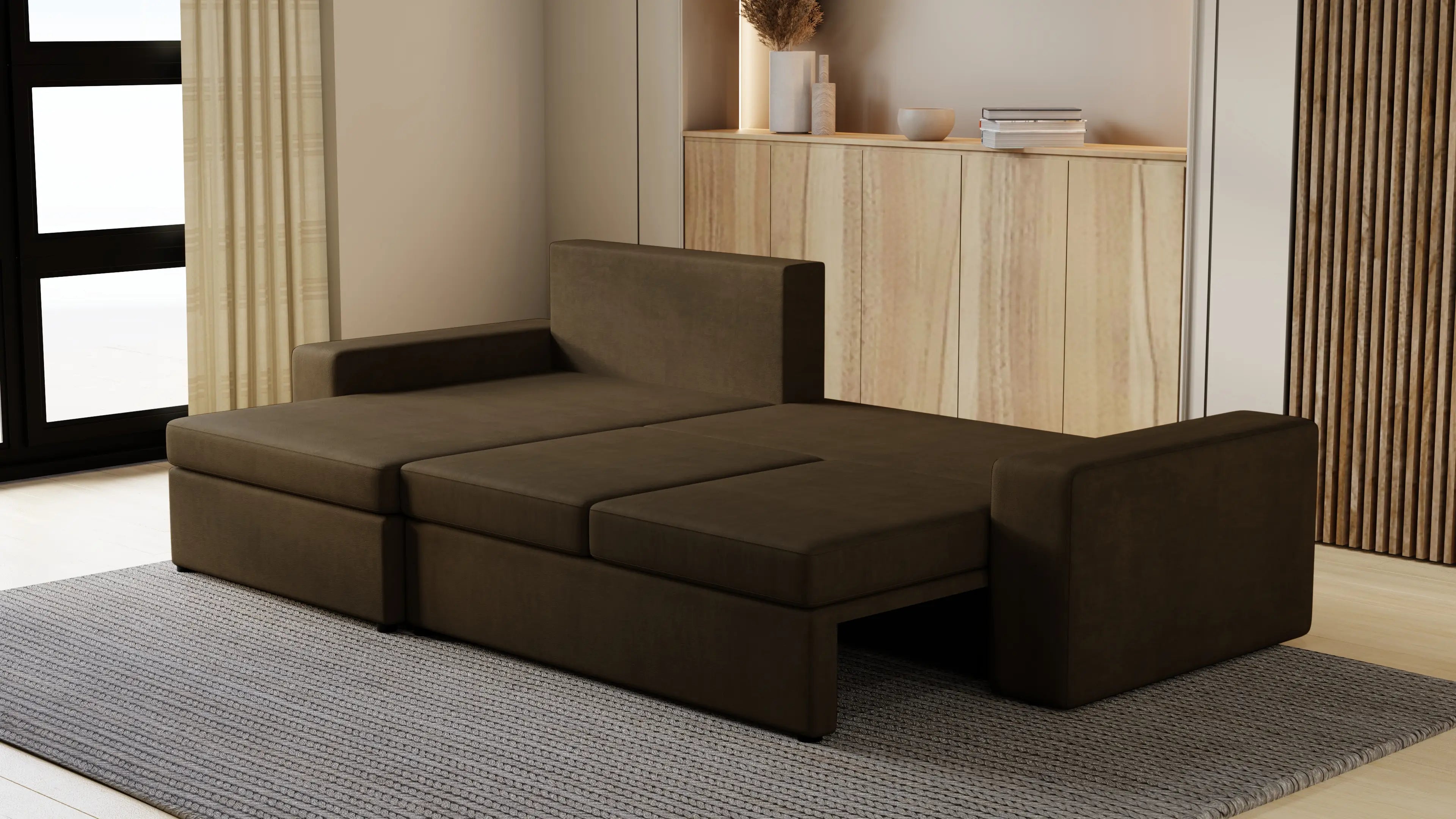 Kubo XL narożnik do salonu – rozkładany, z pojemnikiem