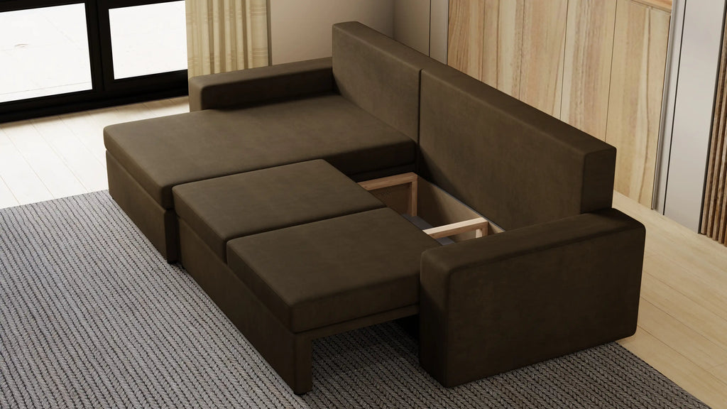 Kubo XL narożnik do salonu – rozkładany, z pojemnikiem