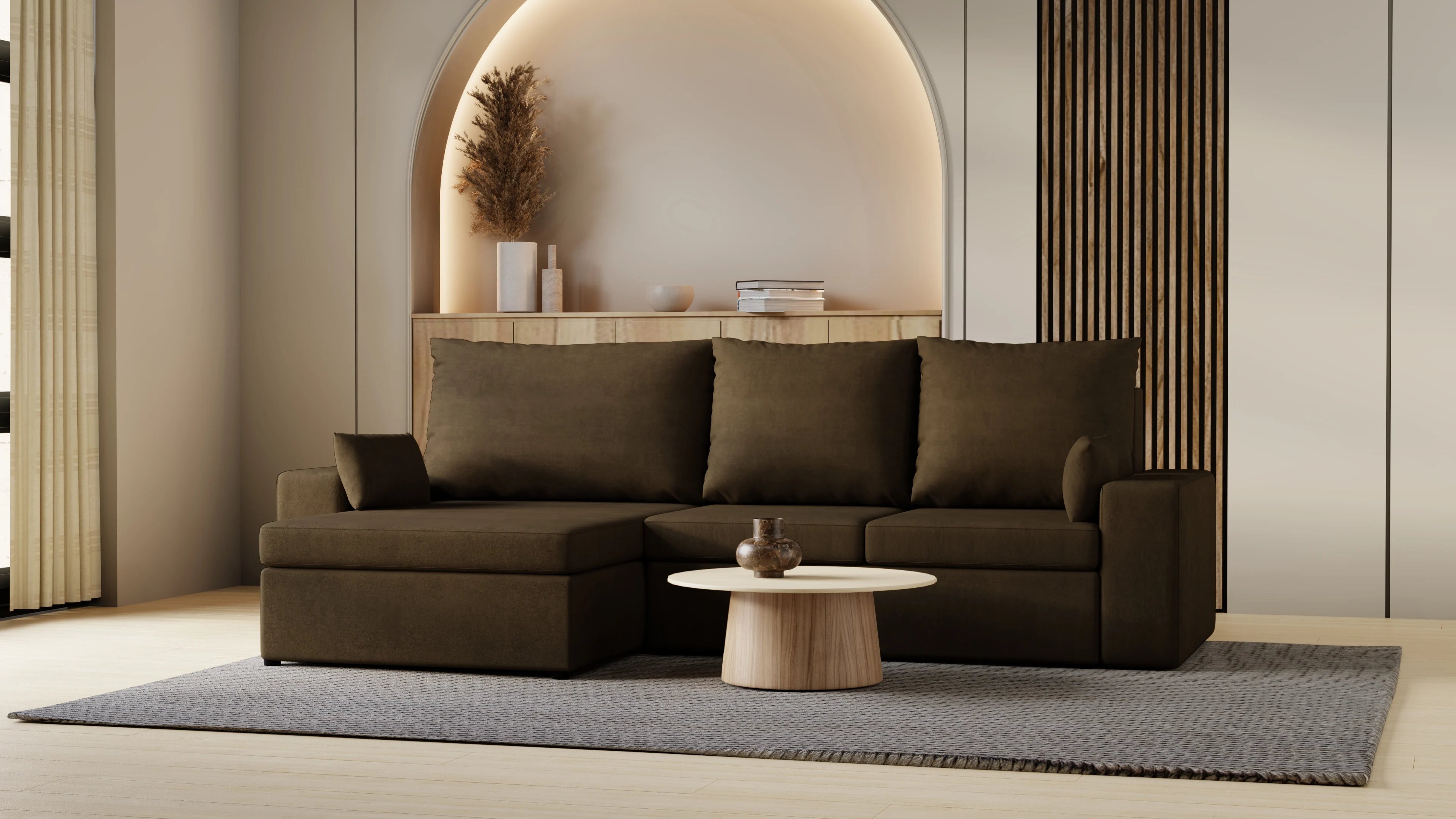 Kubo XL narożnik do salonu – rozkładany, z pojemnikiem