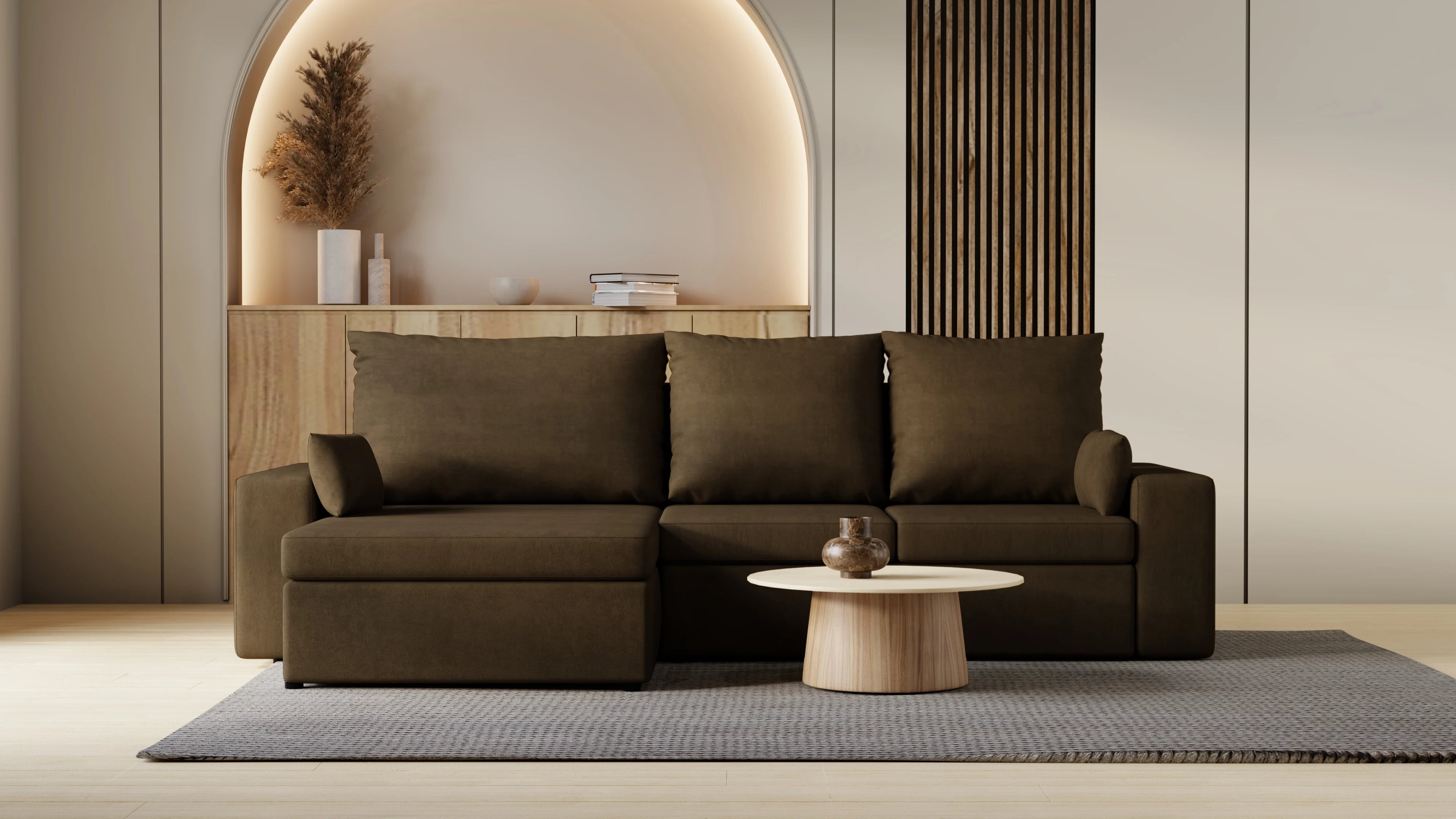 Kubo XL narożnik do salonu – rozkładany, z pojemnikiem