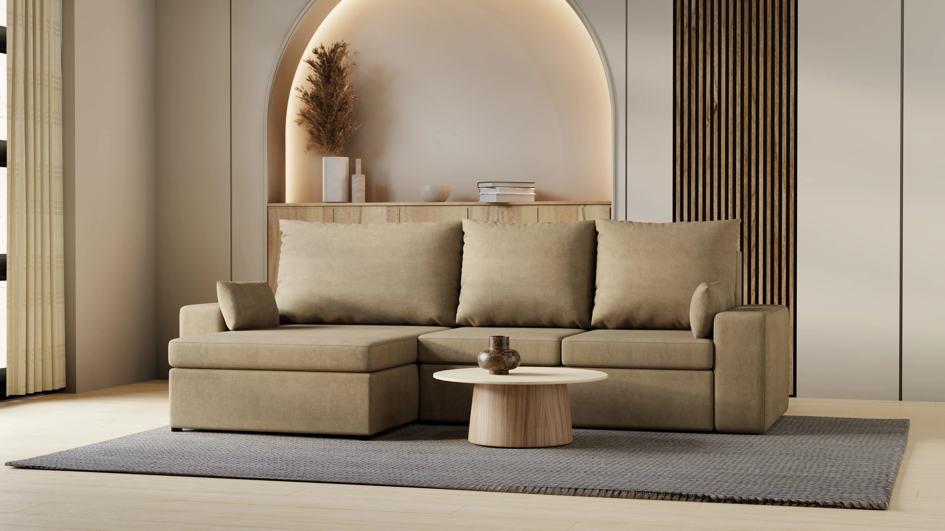 Kubo XL narożnik do salonu – rozkładany, z pojemnikiem