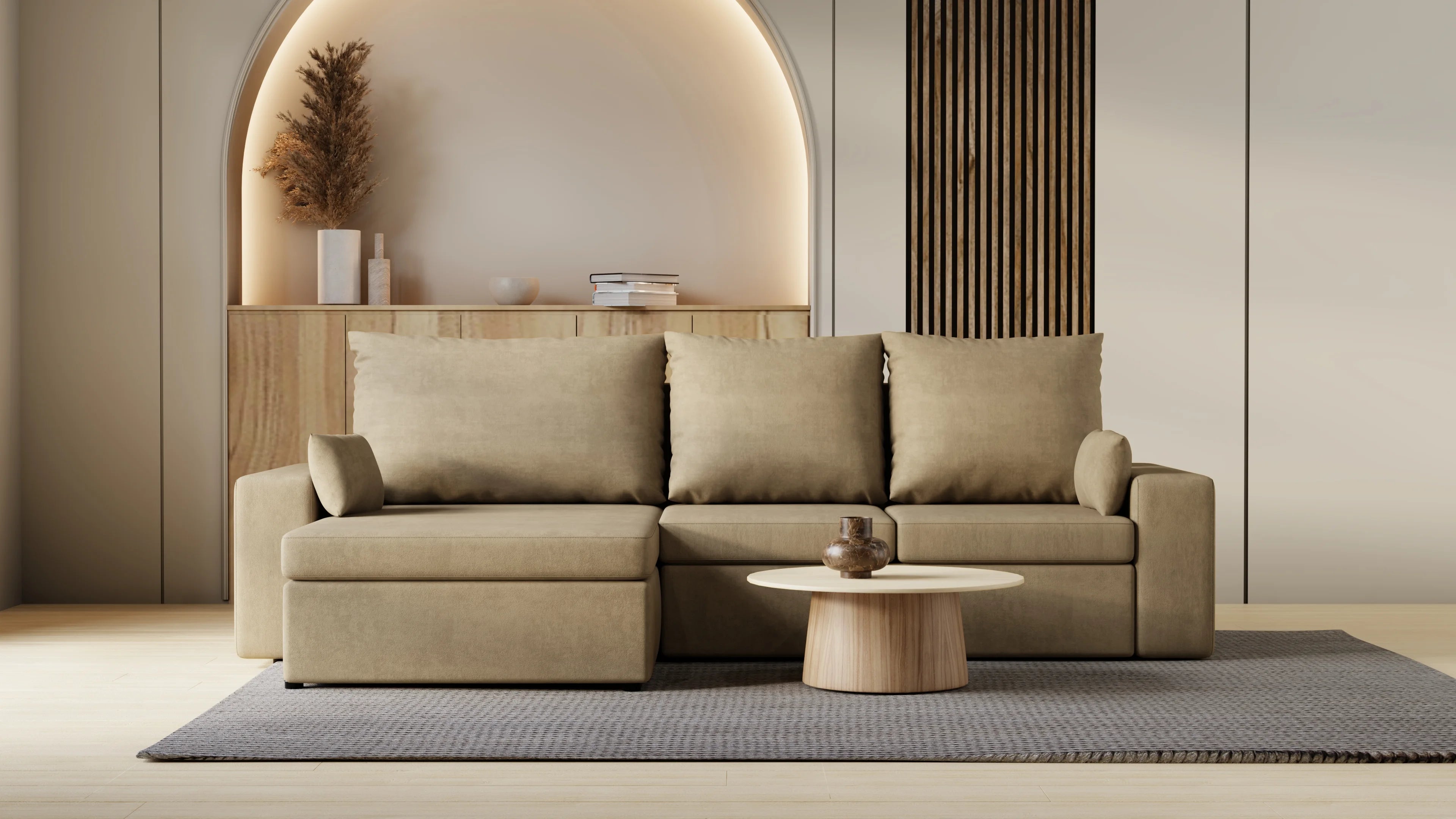 Kubo XL narożnik do salonu – rozkładany, z pojemnikiem