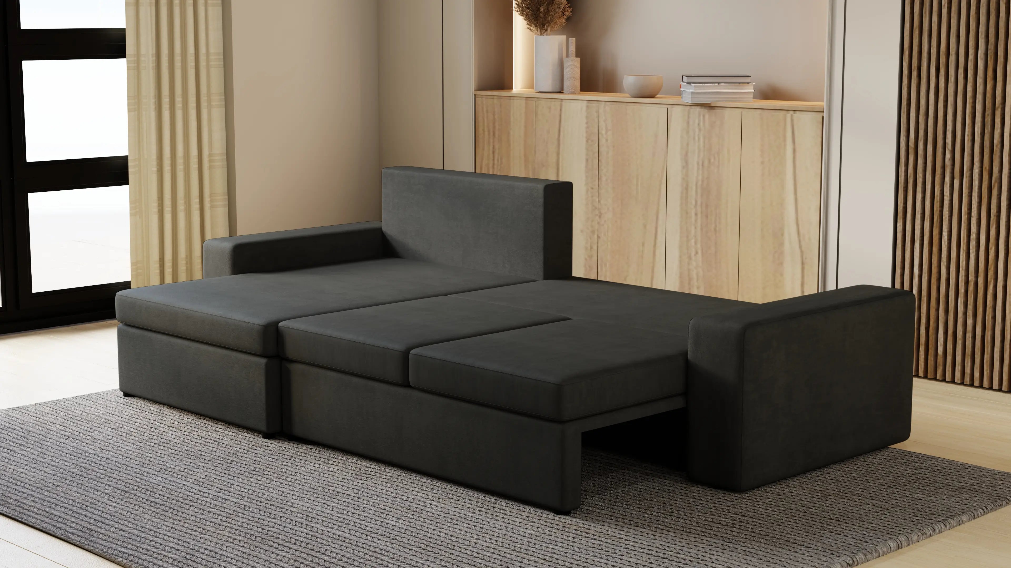 Kubo XL narożnik do salonu – rozkładany, z pojemnikiem