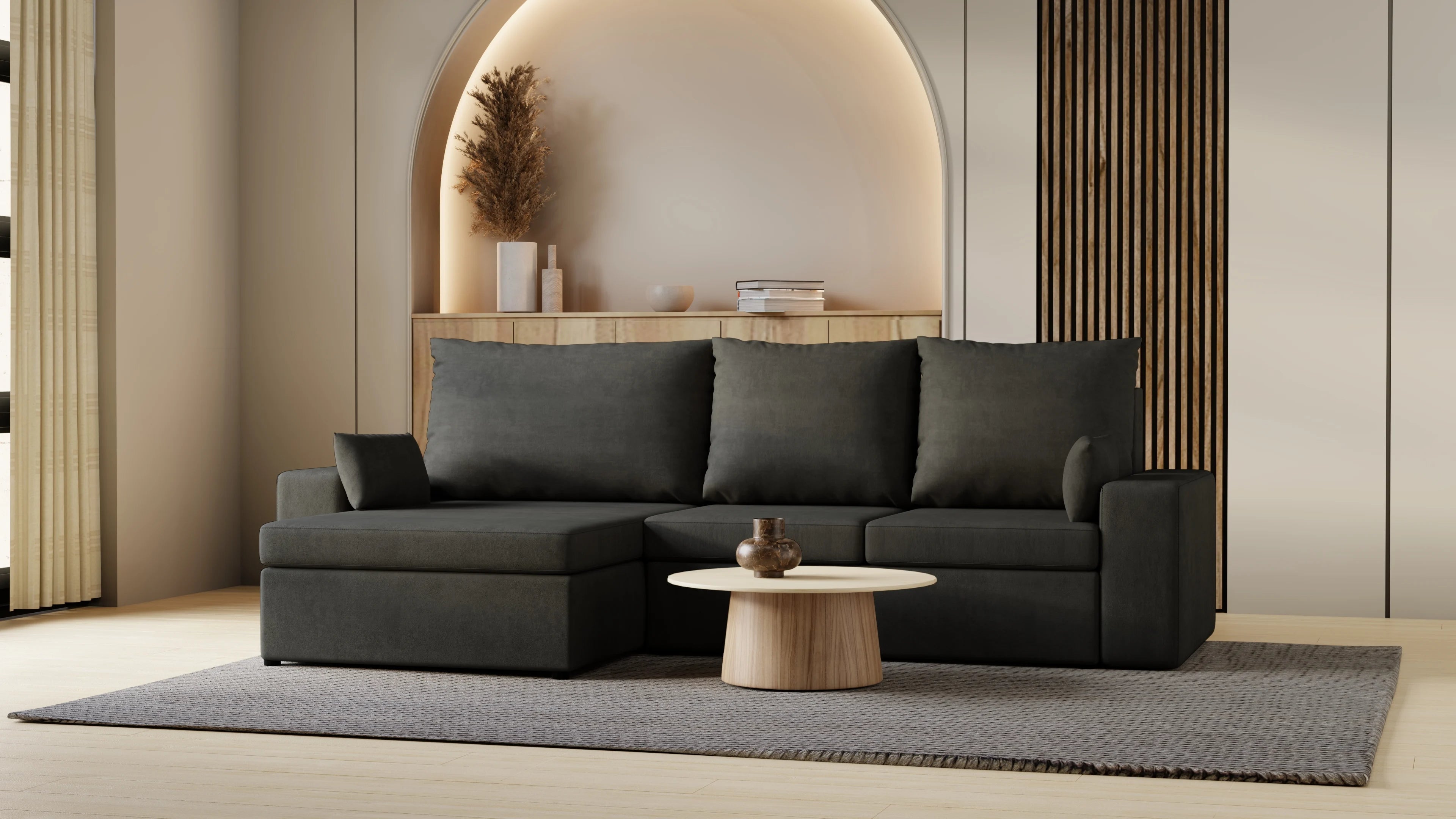 Kubo XL narożnik do salonu – rozkładany, z pojemnikiem