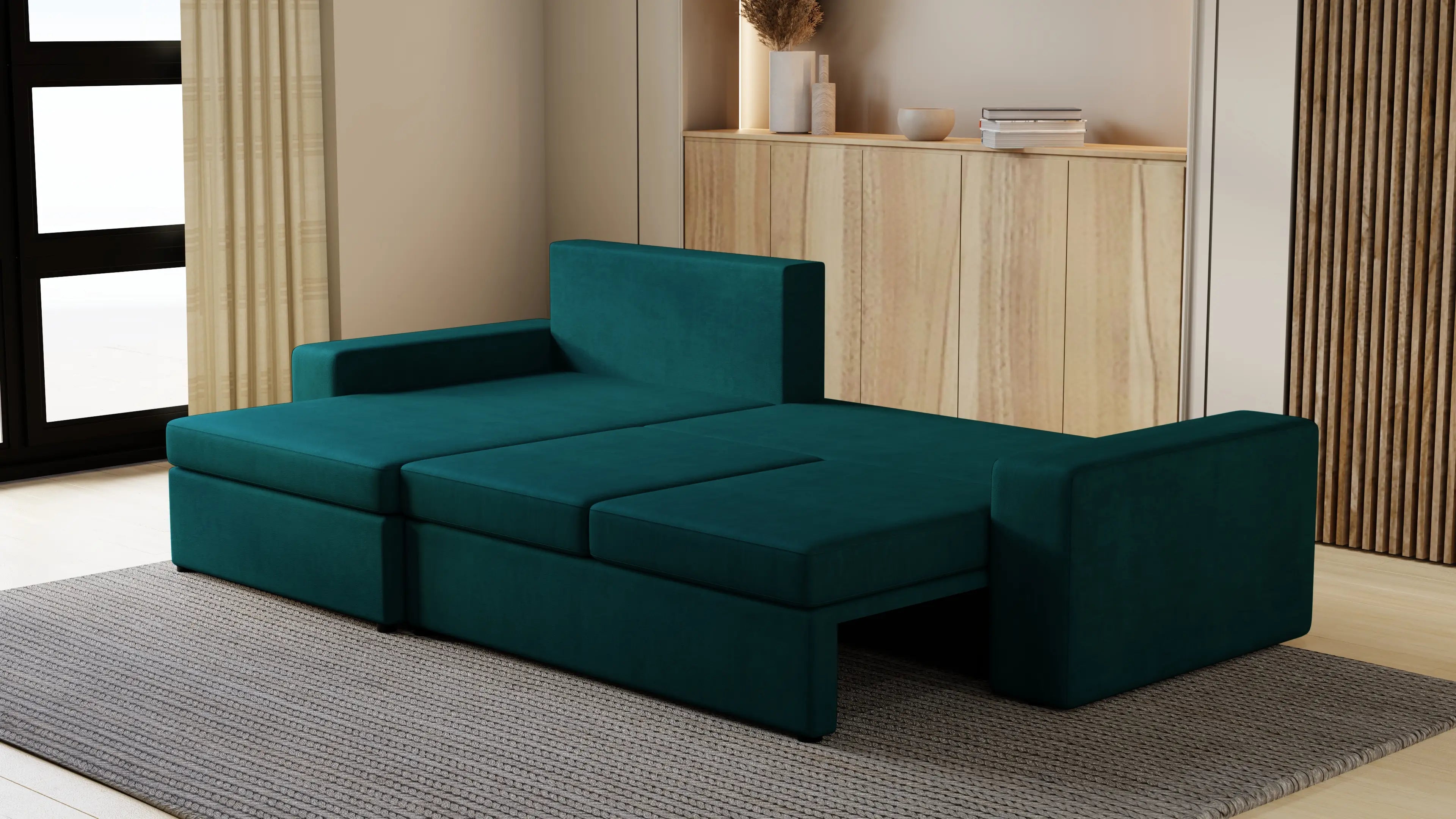 Kubo XL narożnik do salonu – rozkładany, z pojemnikiem