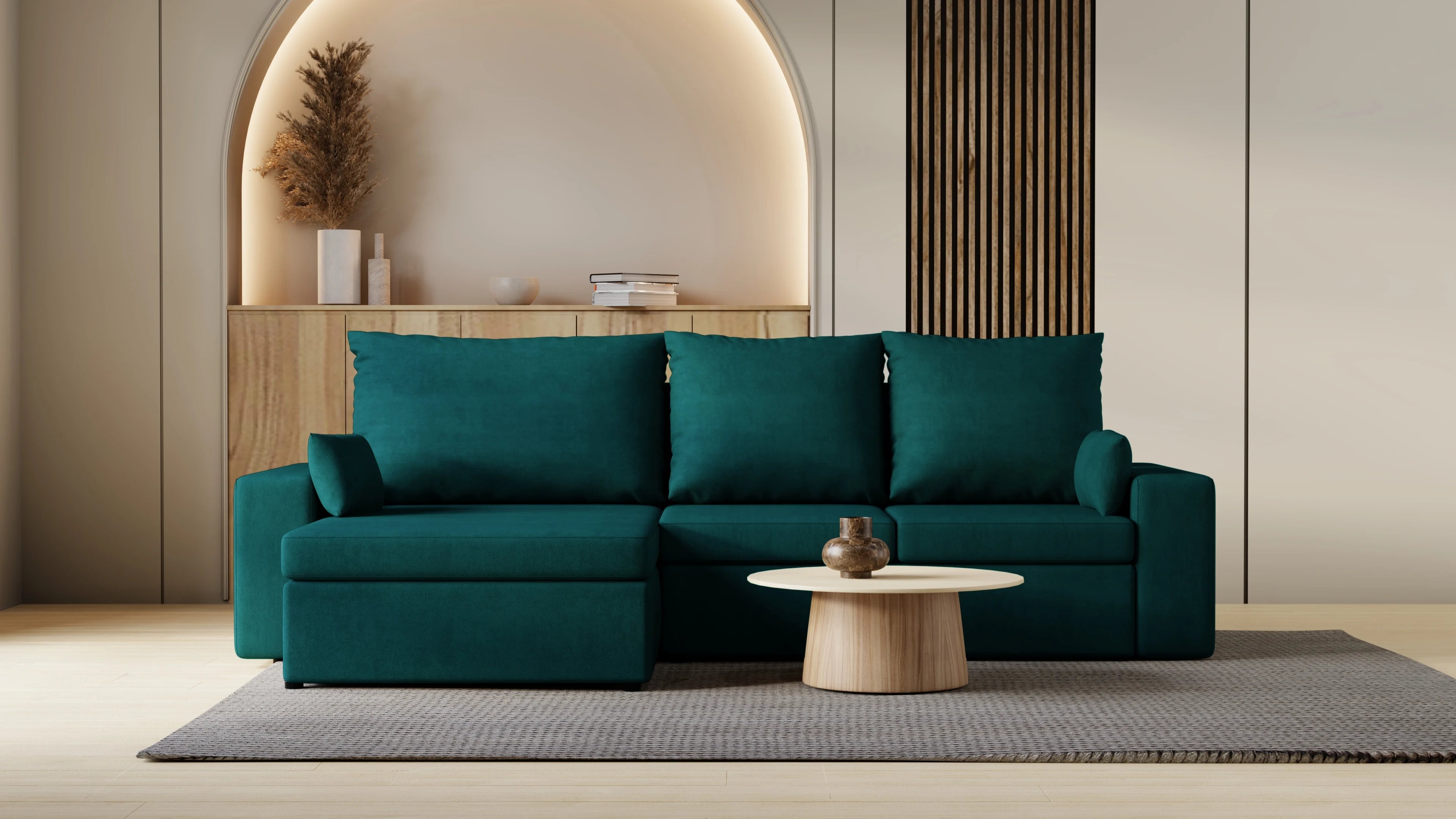 Kubo XL narożnik do salonu – rozkładany, z pojemnikiem