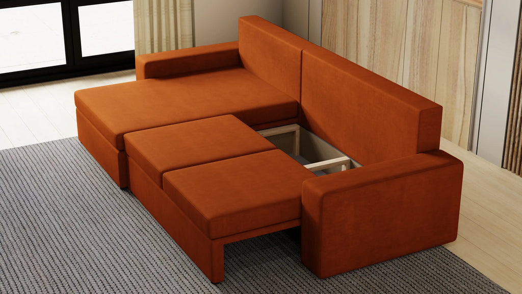 Kubo XL narożnik do salonu – rozkładany, z pojemnikiem