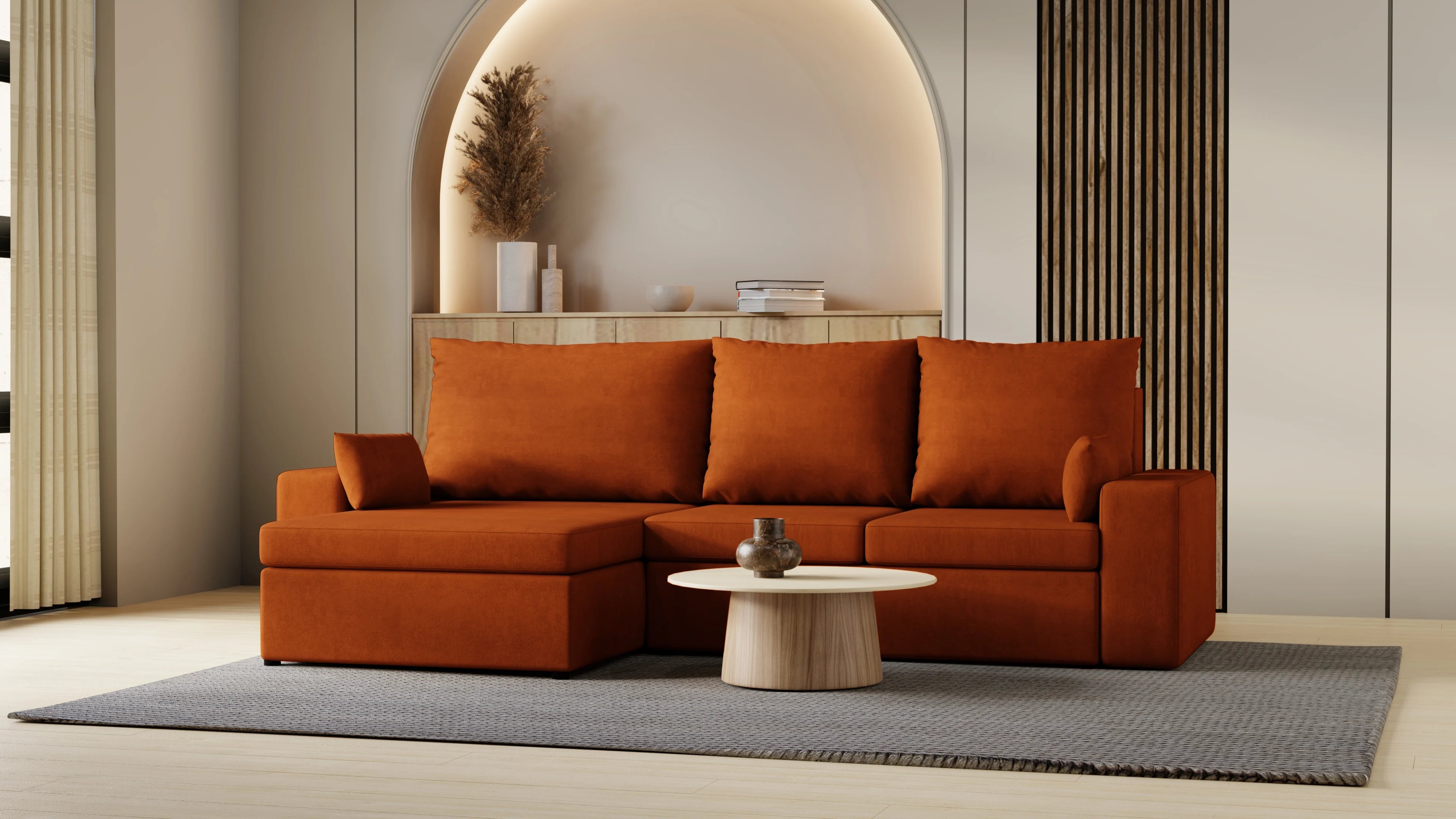 Kubo XL narożnik do salonu – rozkładany, z pojemnikiem