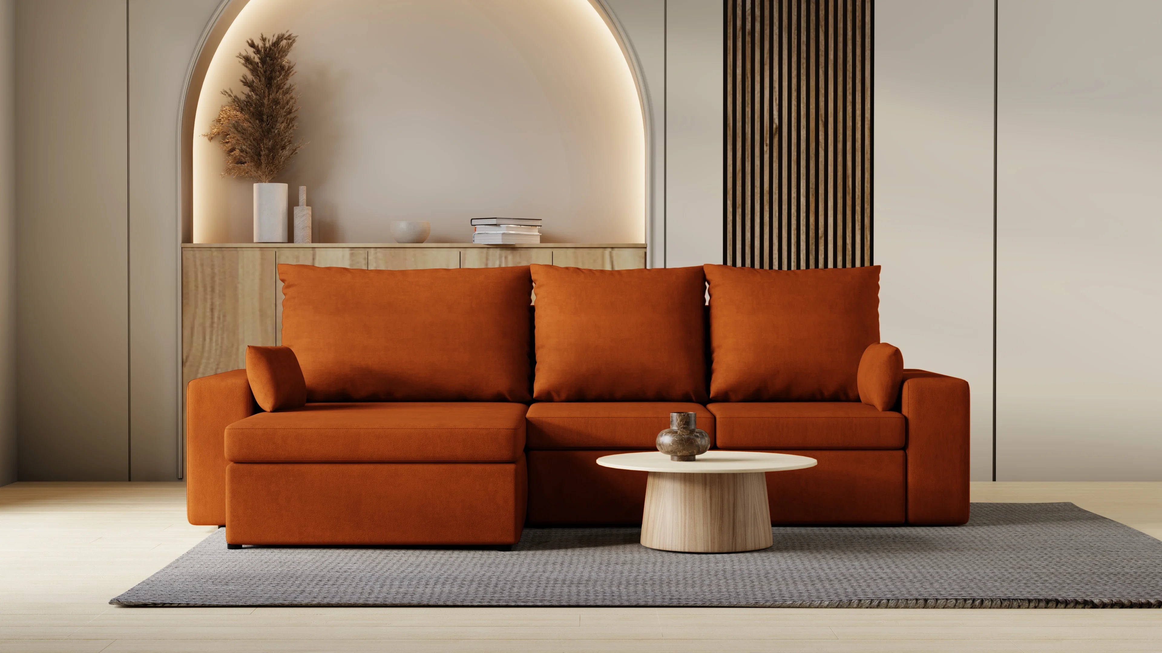 Kubo XL narożnik do salonu – rozkładany, z pojemnikiem