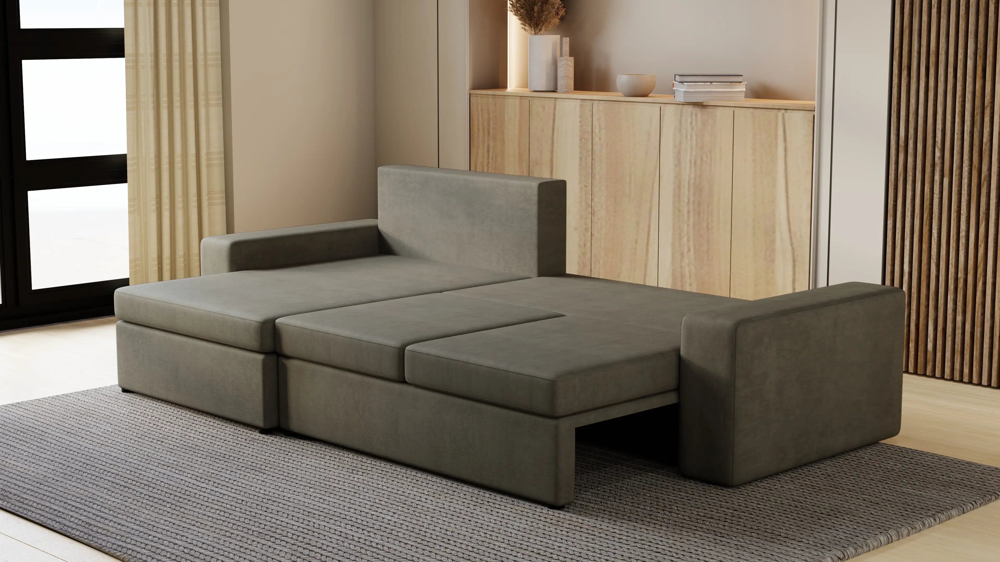 Kubo XL narożnik do salonu – rozkładany, z pojemnikiem