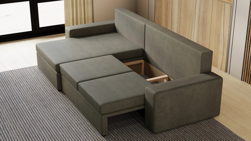 Kubo XL narożnik do salonu – rozkładany, z pojemnikiem