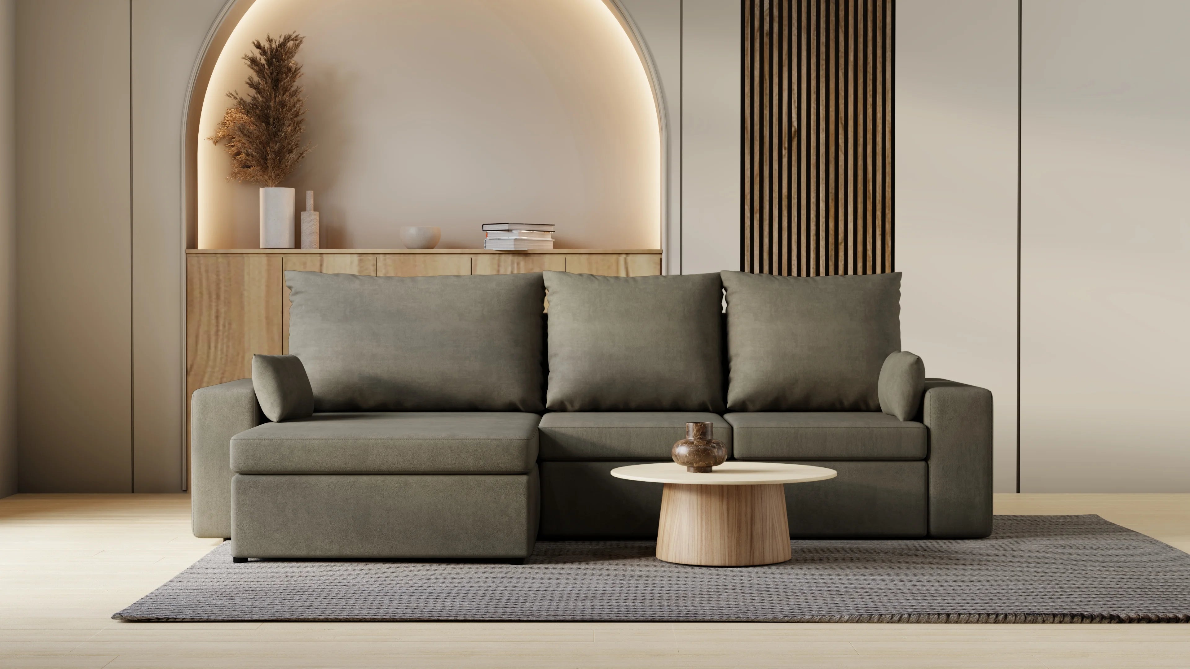 Kubo XL narożnik do salonu – rozkładany, z pojemnikiem