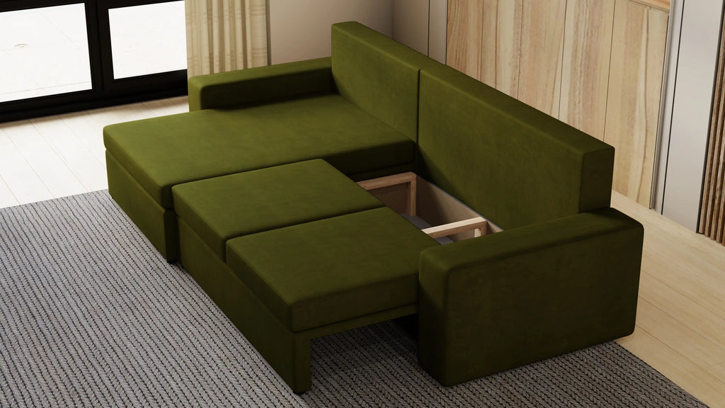 Kubo XL narożnik do salonu – rozkładany, z pojemnikiem