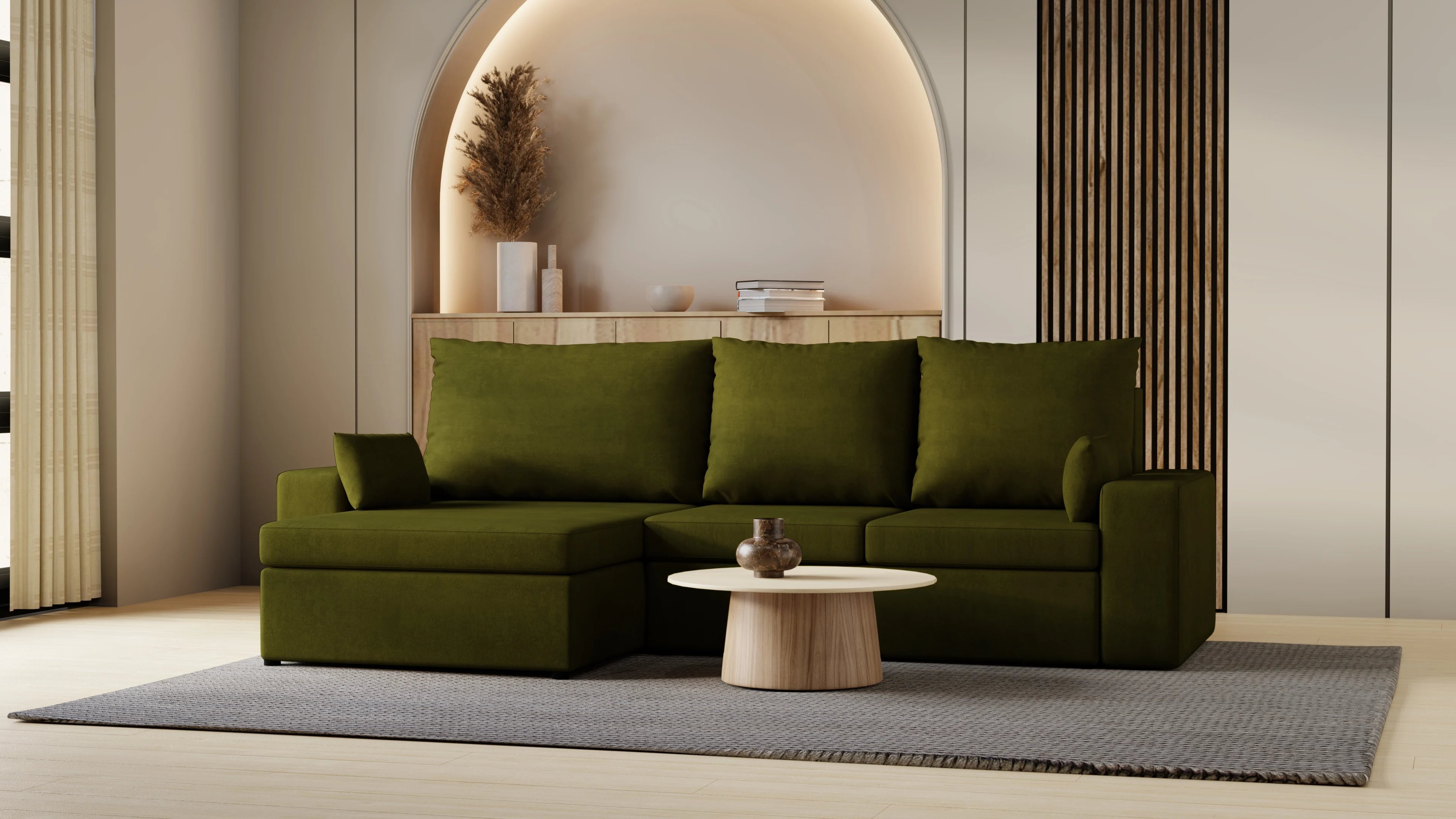 Kubo XL narożnik do salonu – rozkładany, z pojemnikiem