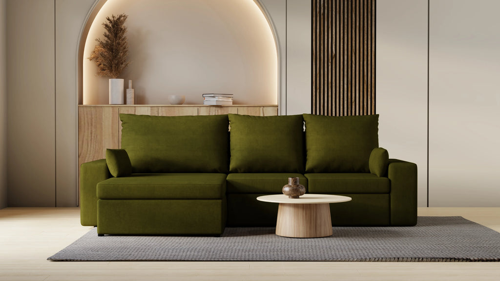 Kubo XL narożnik do salonu – rozkładany, z pojemnikiem