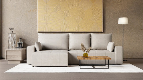 LUMO XL – narożnik do codziennego wypoczynku i spania, tkanina Velo