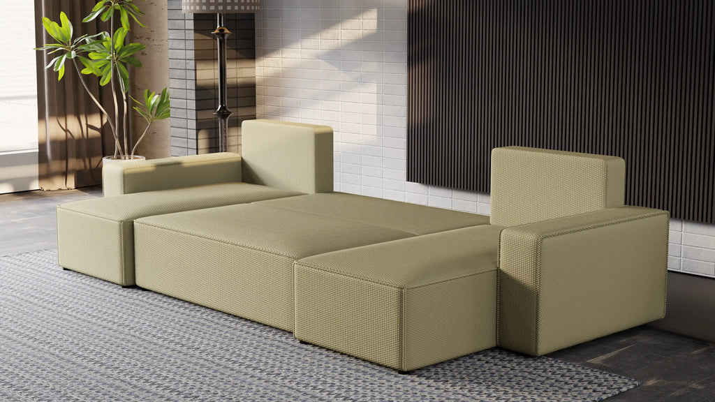 Narożnik Nexo U – rozkładany z pojemnikiem, wolnostojący