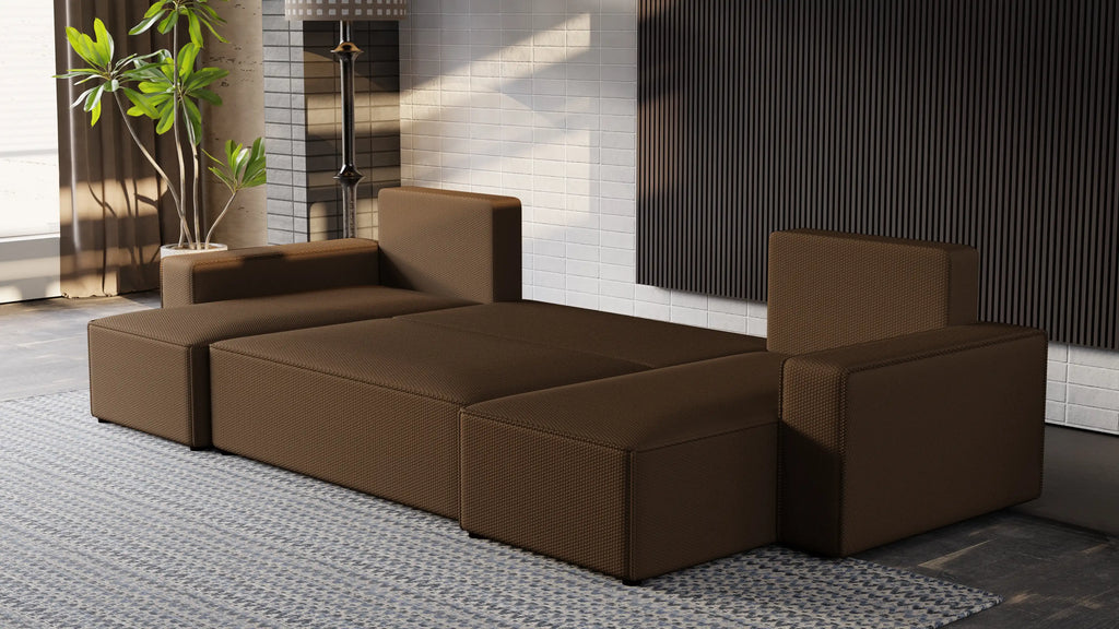 Narożnik Nexo U – rozkładany z pojemnikiem, wolnostojący