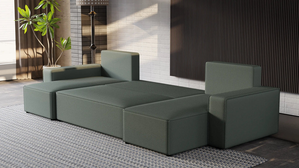 Narożnik Nexo U – rozkładany z pojemnikiem, wolnostojący