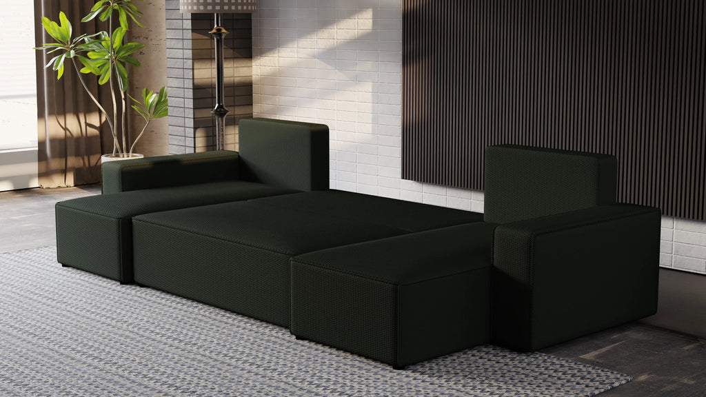 Narożnik Nexo U – rozkładany z pojemnikiem, wolnostojący