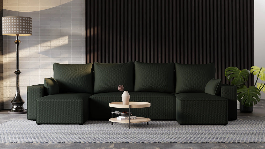 Narożnik Nexo U – rozkładany z pojemnikiem, wolnostojący