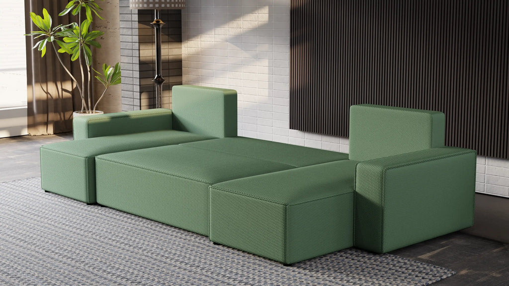 Narożnik Nexo U – rozkładany z pojemnikiem, wolnostojący