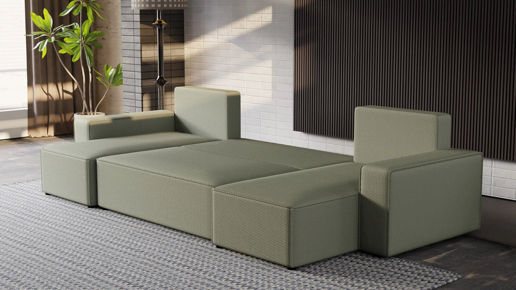 Narożnik Nexo U – rozkładany z pojemnikiem, wolnostojący