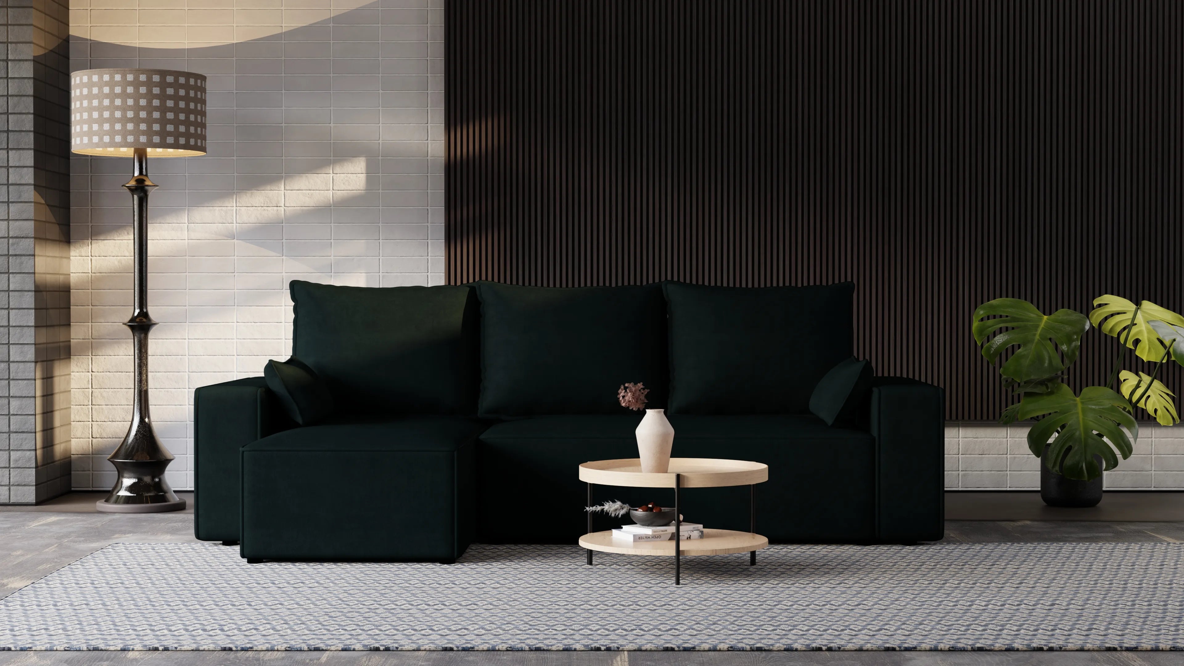 Narożnik Nexo – uniwersalny, rozkładany, z pojemnikiem