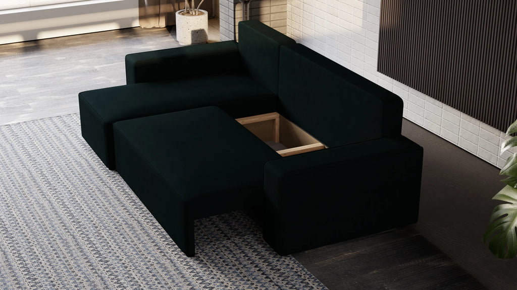 Narożnik Nexo – uniwersalny, rozkładany, z pojemnikiem