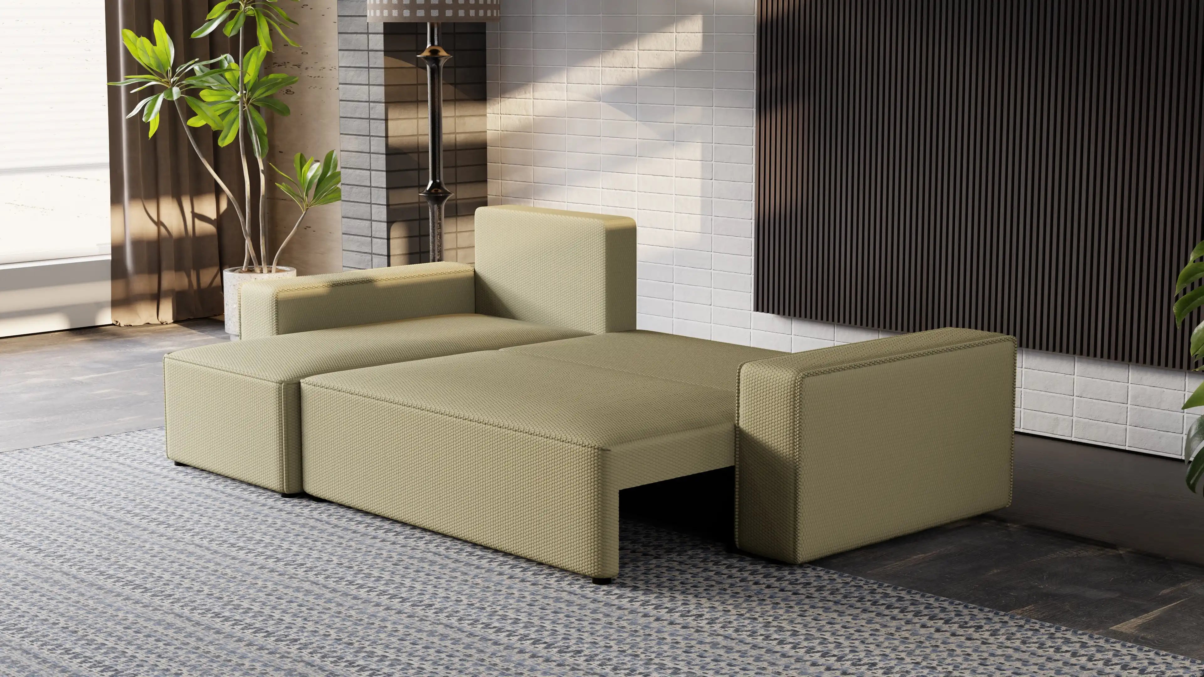 Narożnik Nexo L uniwersalny – funkcja spania, pojemnik na pościel