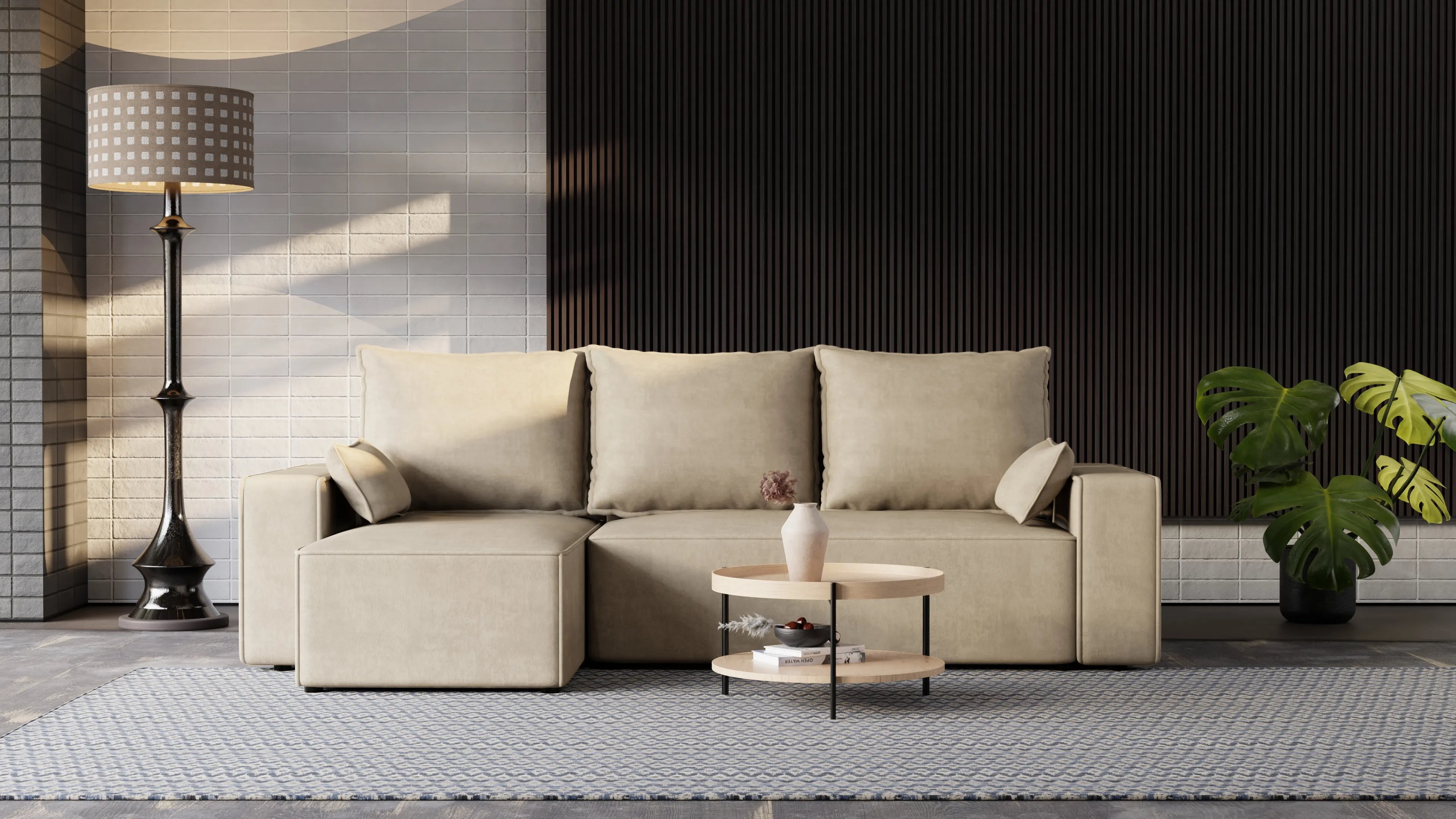 Narożnik Nexo – uniwersalny, rozkładany, z pojemnikiem