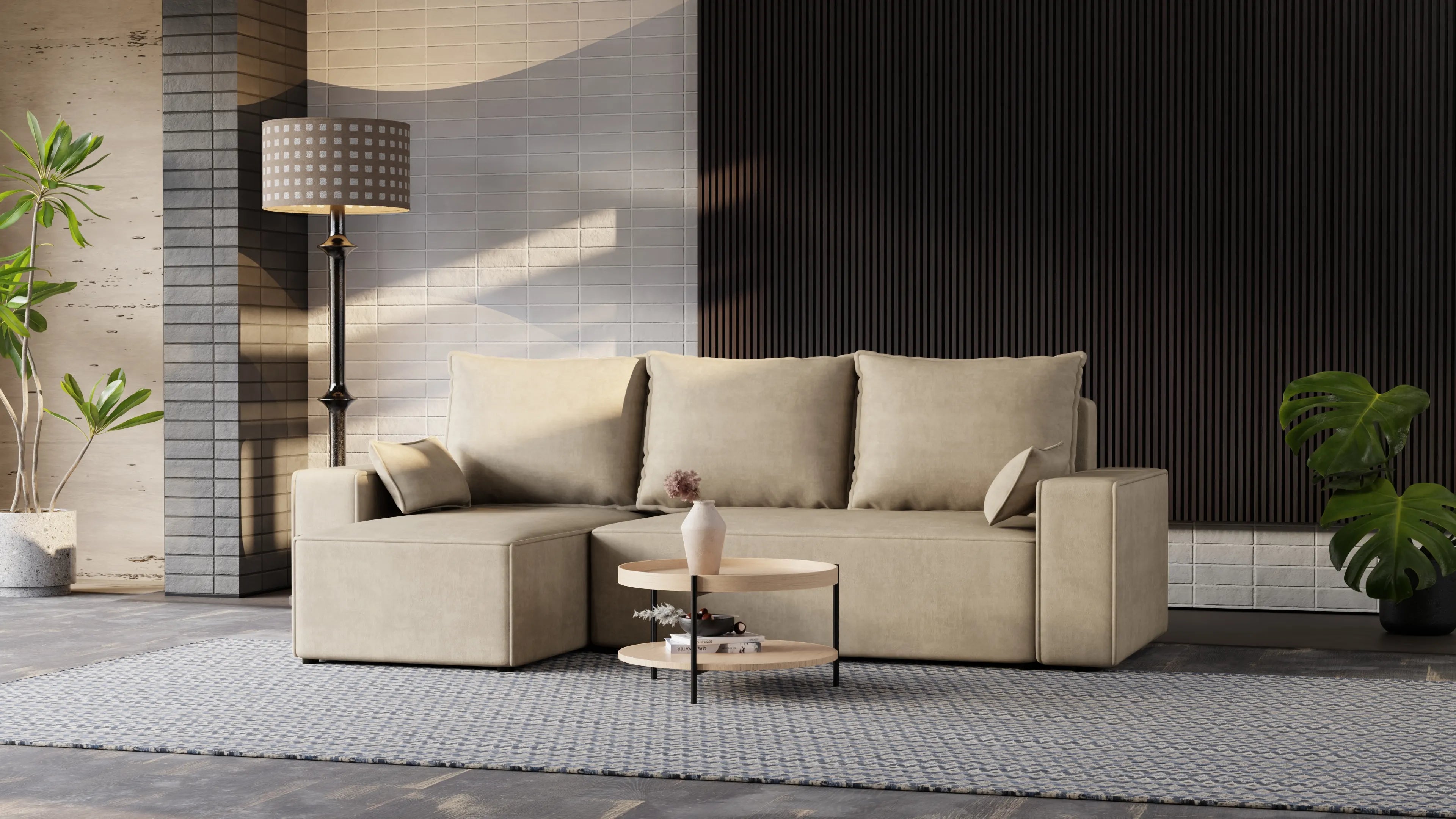 Narożnik Nexo – uniwersalny, rozkładany, z pojemnikiem