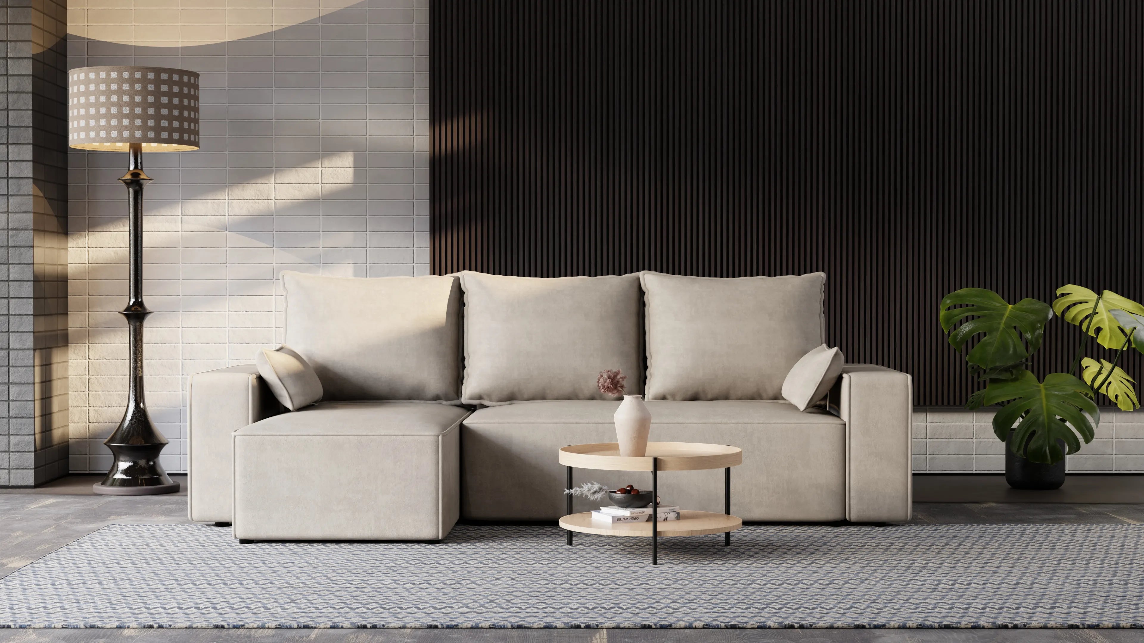 Narożnik Nexo – uniwersalny, rozkładany, z pojemnikiem