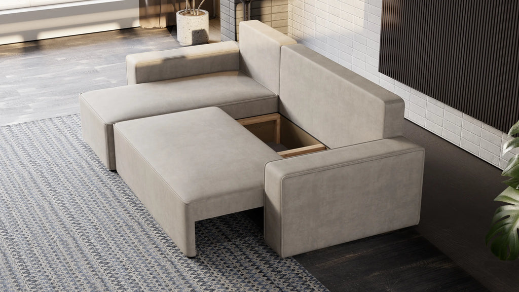 Narożnik Nexo – uniwersalny, rozkładany, z pojemnikiem