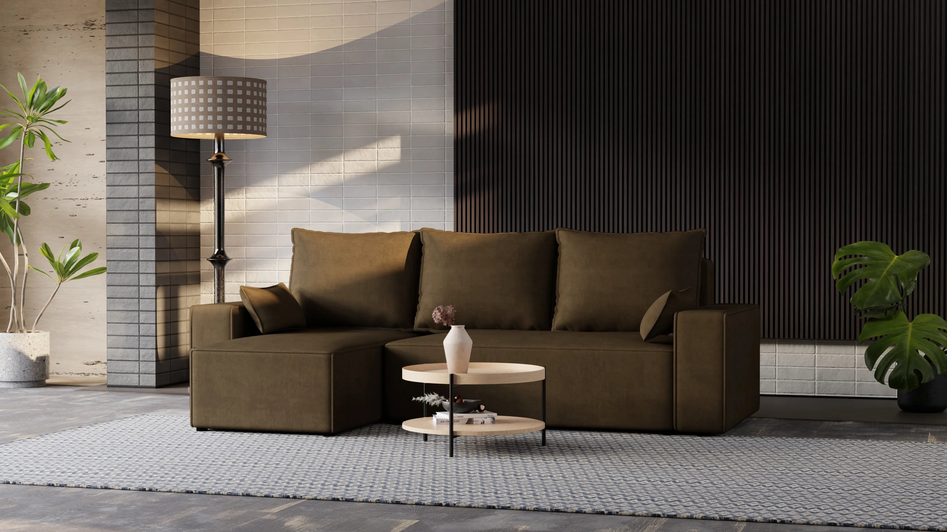 Narożnik Nexo – uniwersalny, rozkładany, z pojemnikiem