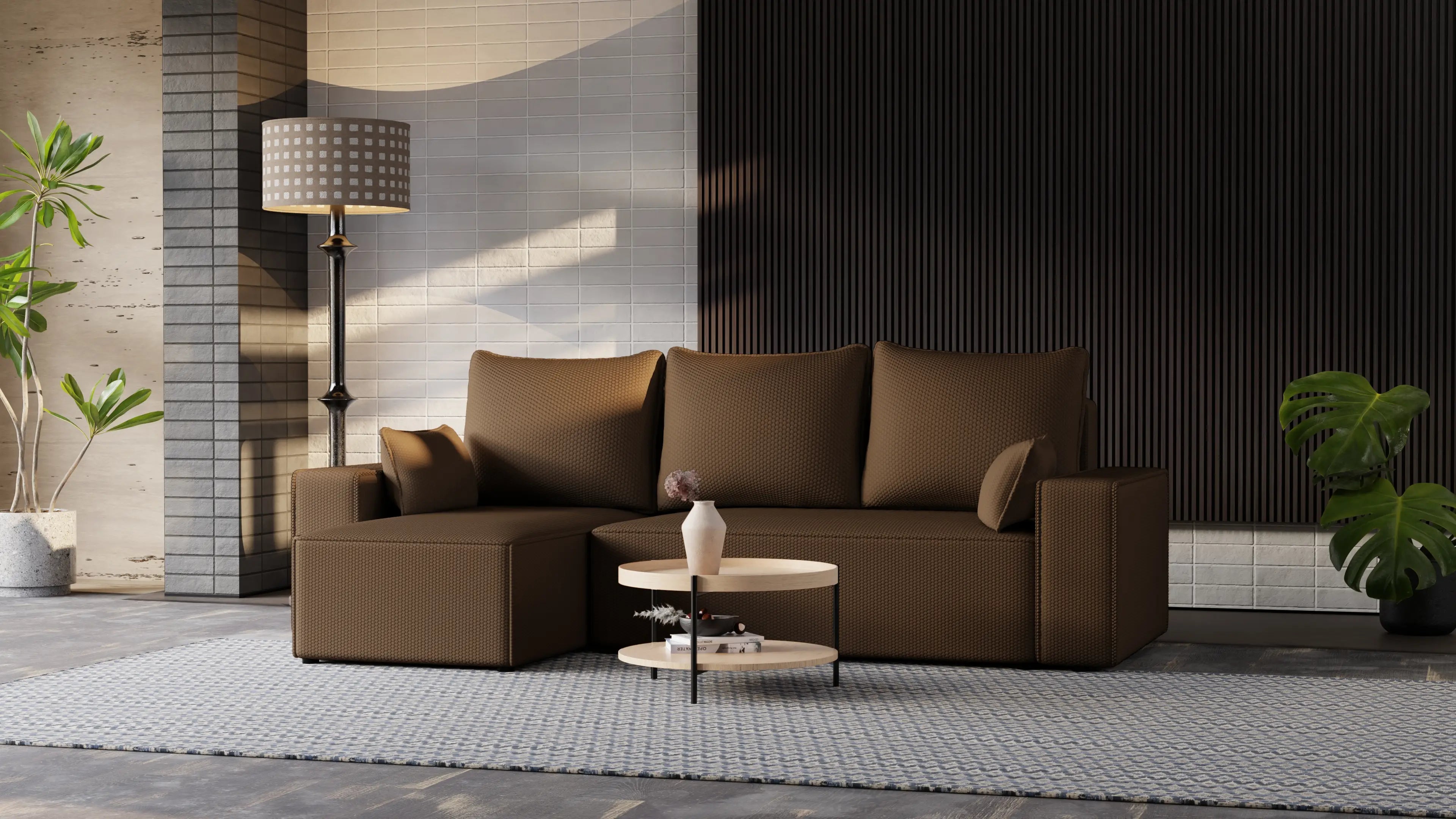 Narożnik Nexo L uniwersalny – funkcja spania, pojemnik na pościel