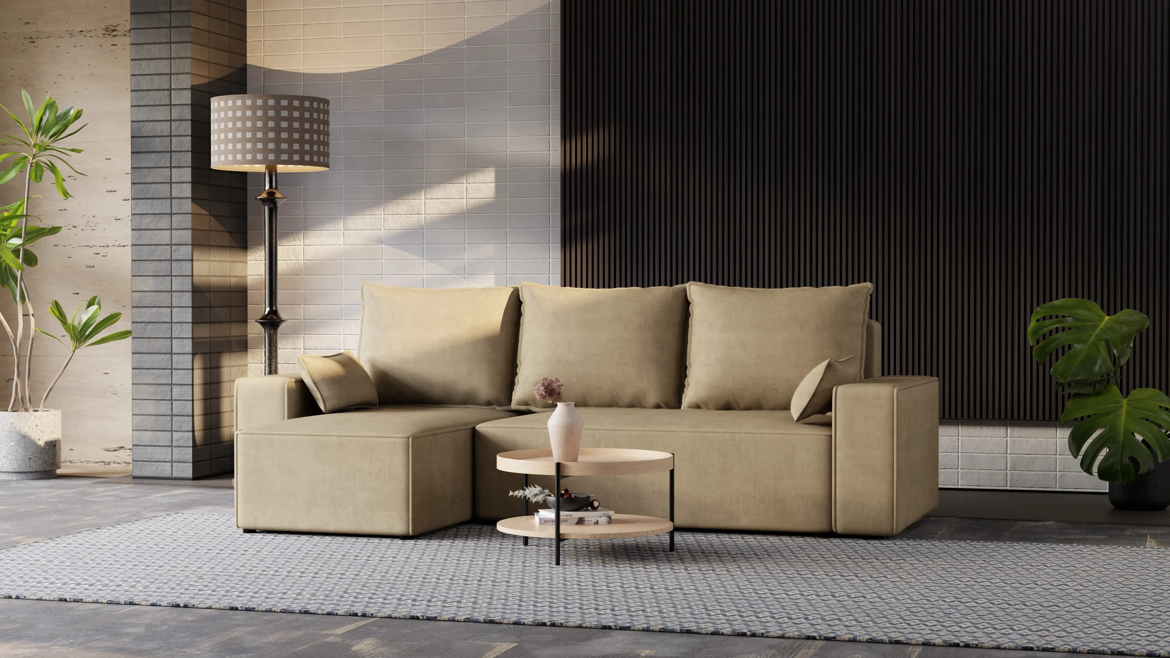 Narożnik Nexo – uniwersalny, rozkładany, z pojemnikiem