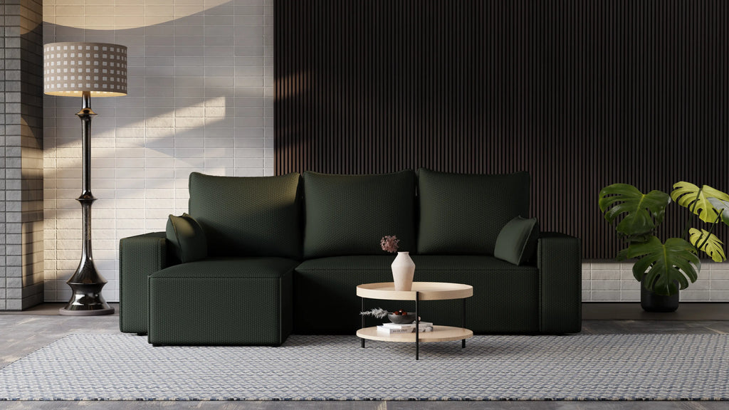 Narożnik Nexo L uniwersalny – funkcja spania, pojemnik na pościel